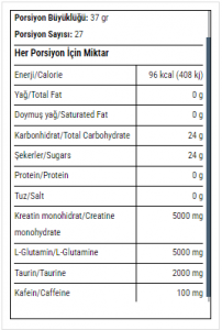 Hardline KGT 1000gr - Limon Aromalı