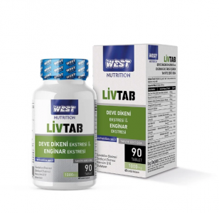 West Livtab Milk Thistle (Deve Dikeni) ve Enginar Mix 90 Tab x 1000 mg