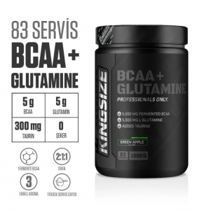 Kingsize Nutrition BCAA + Glutamine Powder 1000 Gr