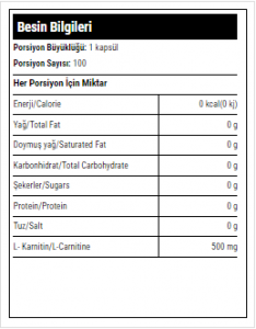 Hardline Karnitin 100 Kapsül