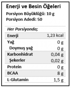 Nutrever BCAA Powder 500gr 50 Servis