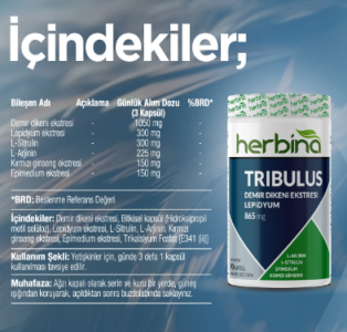 Herbina Tribulus Kompleks 90 Kapsül