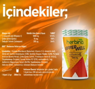 Herbina  EfferWell Vit C 1000mg Kompleks 105gr