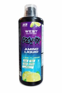 West Raptor Liquid Amino 1000 ml 33 Servis - Misket Limonu Aromalı