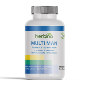 Herbina Multi-Man Erkeklere Özel Multivitamin Mineral 90 Kapsül