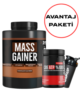 Gainup Mass Gainer 3500gr + Creatp Creatine 350gr + Shaker Avantaj Paketi