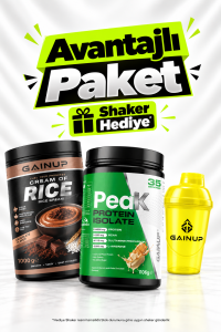 Gainup Peak Protein 1106g + Cream of Rice 1000g - Shaker Hediyeli